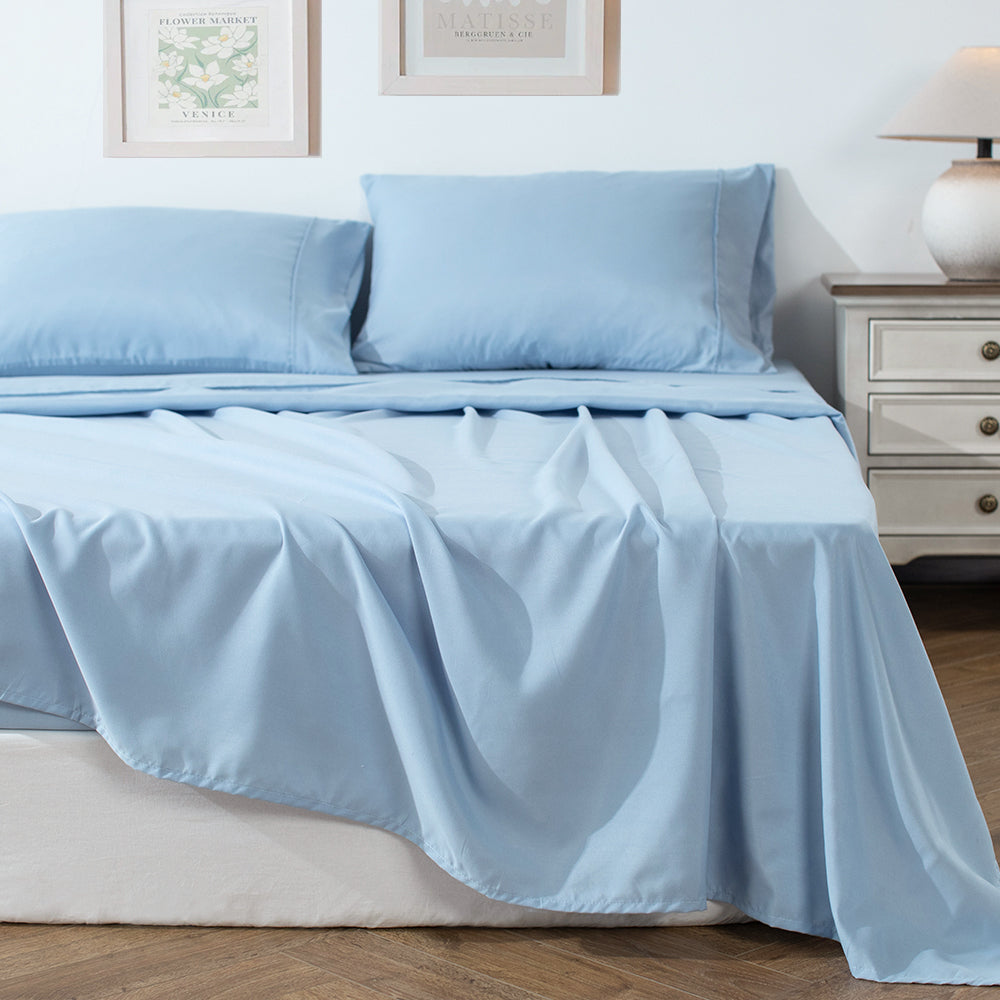 Kasentex Sheet Bedding Set with Pillowcase, Flat Sheet, Fitted Sheet, Hypoallergenic and Breathable