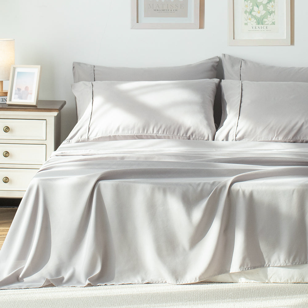 Kasentex Sheet Bedding Set with Pillowcase, Flat Sheet, Fitted Sheet, Hypoallergenic and Breathable
