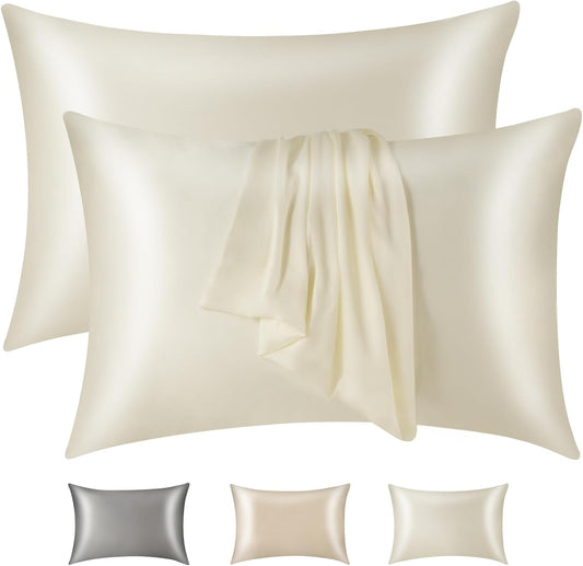KASENTEX Pure Silk Pillowcase Set of 2 - Soft, Smooth & Cooling, Luxury Silk Pillow Cover with Envelope Closure for Hair & Skin Care
