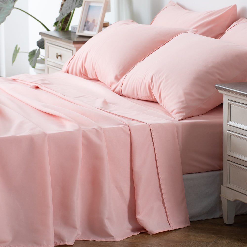 Kasentex Sheet Bedding Set with Pillowcase, Flat Sheet, Fitted Sheet, Hypoallergenic and Breathable