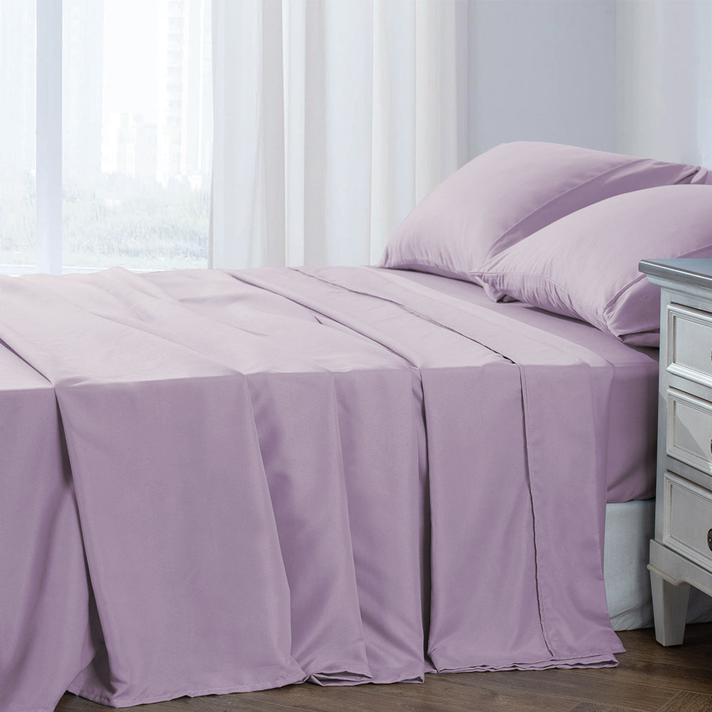 Kasentex Sheet Bedding Set with Pillowcase, Flat Sheet, Fitted Sheet, Hypoallergenic and Breathable