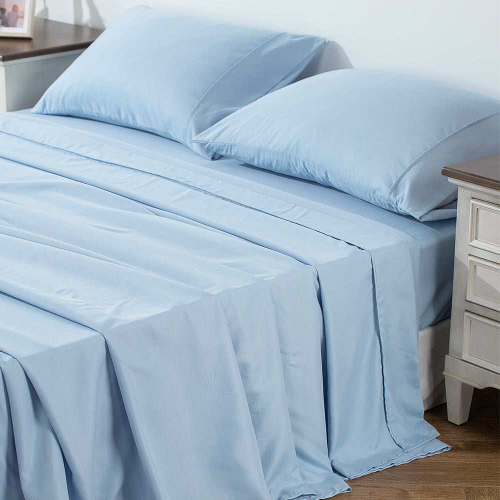 Kasentex Sheet Bedding Set with Pillowcase, Flat Sheet, Fitted Sheet, Hypoallergenic and Breathable