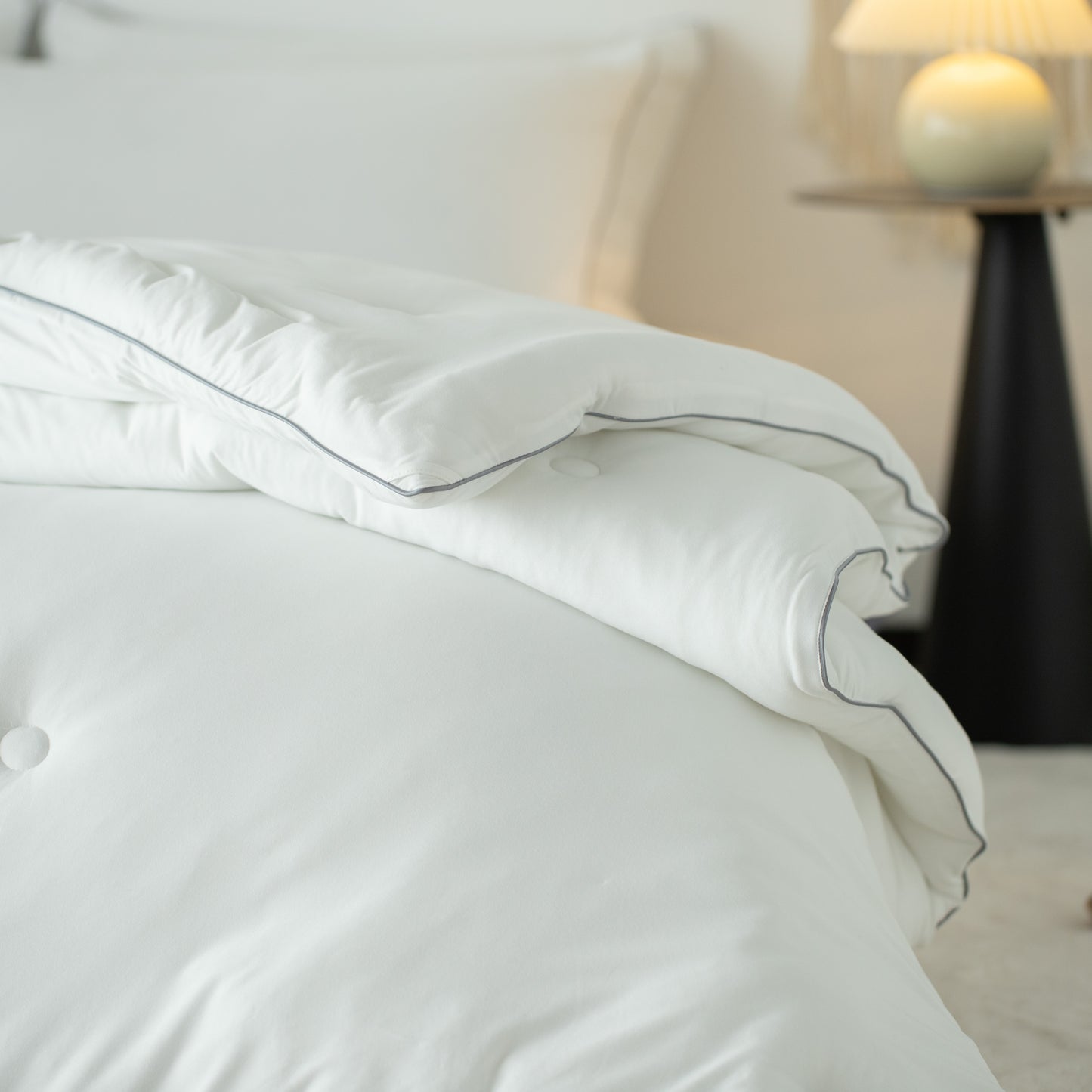 Kasentex Jersey Knit Ultra Soft Comforter Set, White