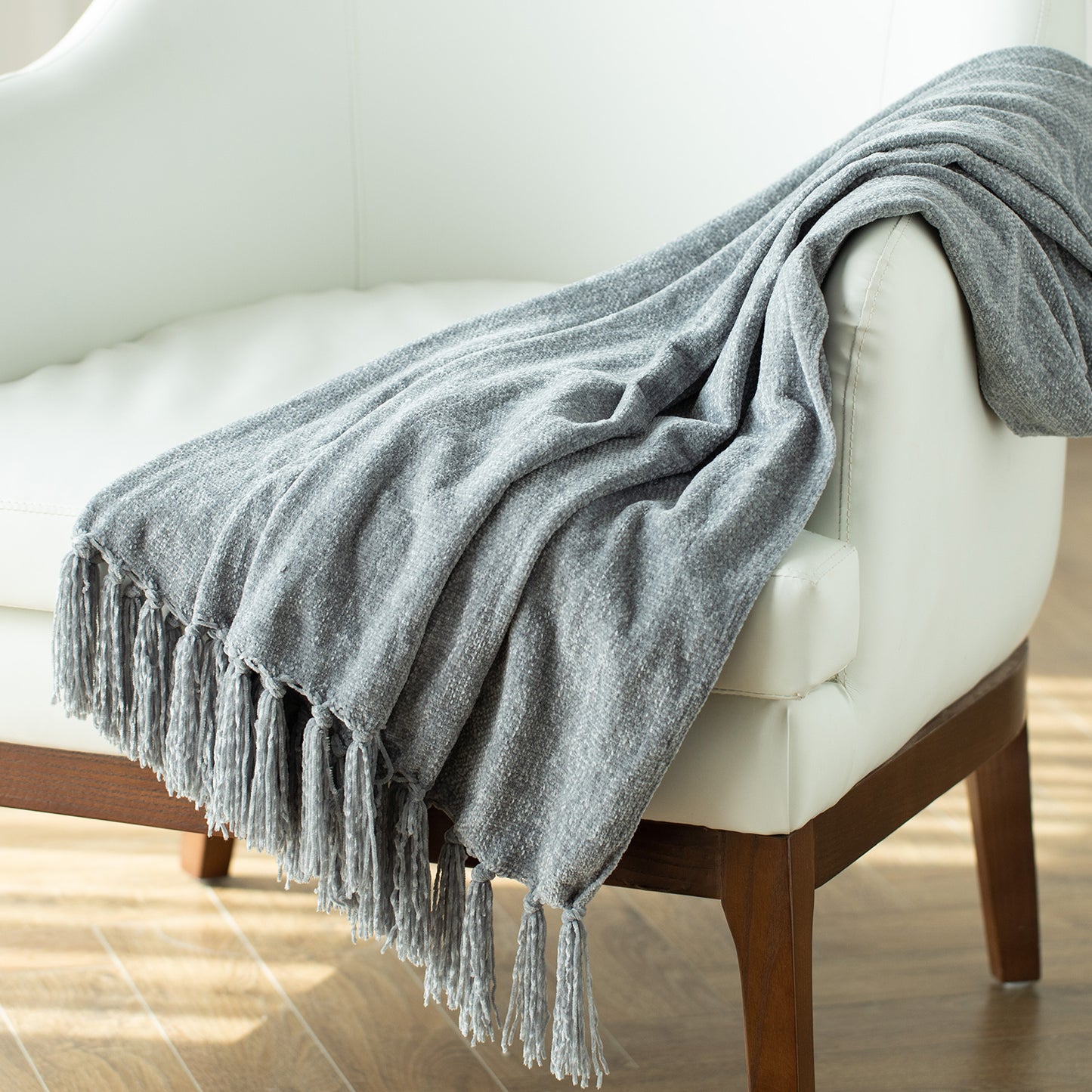 Kasentex Ultra Soft Lightweight Decorative Throw Blanket with Tassel, Room Decor, Graduation Gifts
