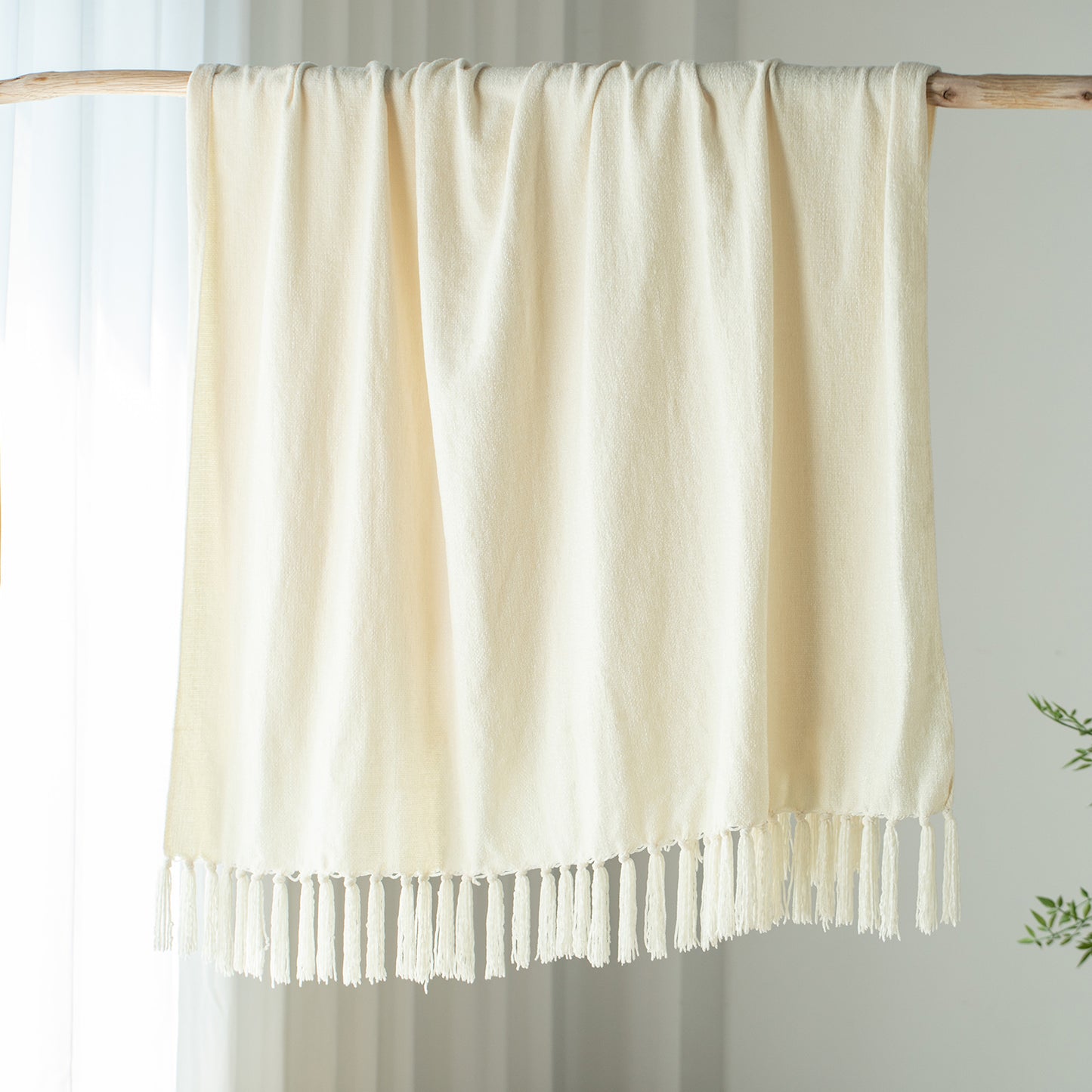 Kasentex Ultra Soft Lightweight Decorative Throw Blanket with Tassel, Room Decor, Graduation Gifts