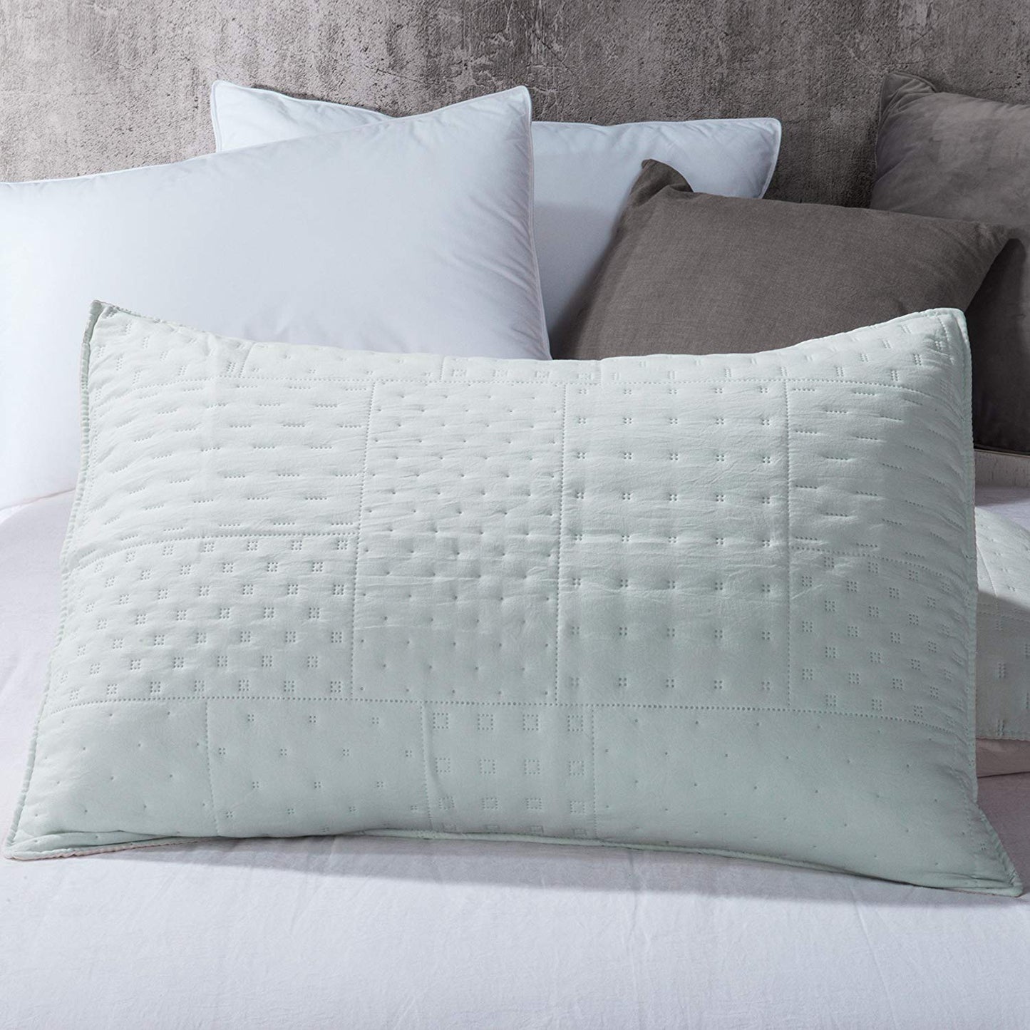Kasentex All Season Contemporary Coverlet Quilt Set, Detailed Stitching, Green or Grey or Blue, Room Decor, Graduation Gifts