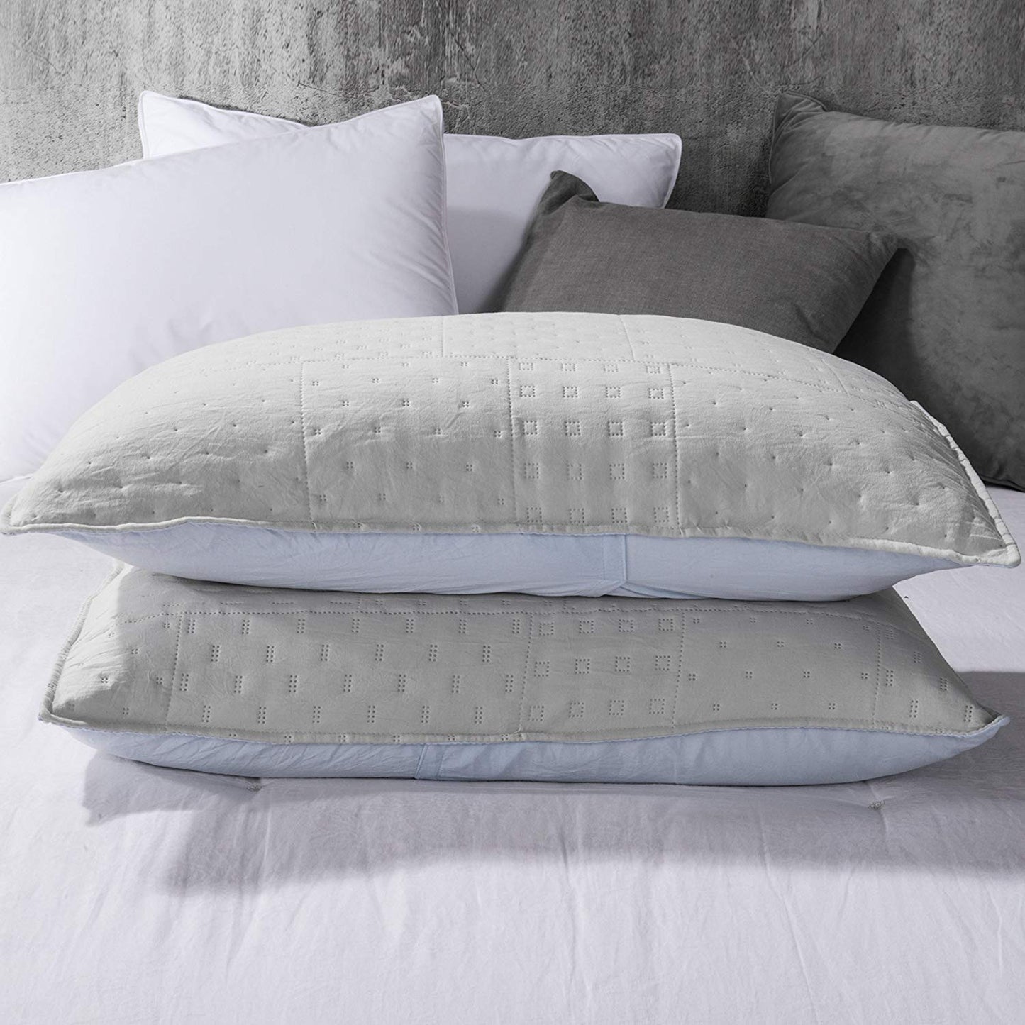 Kasentex All Season Contemporary Coverlet Quilt Set, Detailed Stitching, Green or Grey or Blue, Room Decor, Graduation Gifts