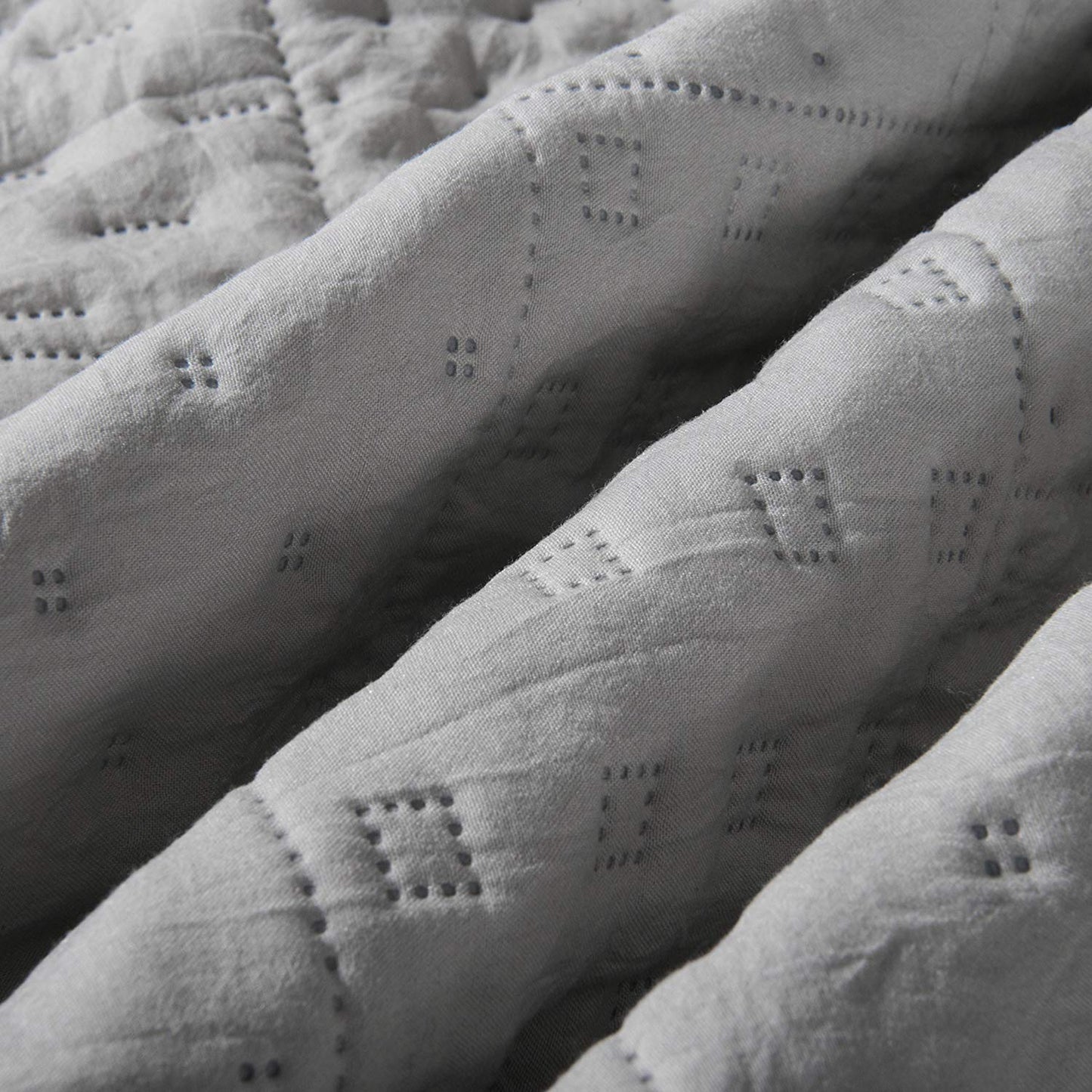 Kasentex All Season Contemporary Coverlet Quilt Set, Detailed Stitching, Green or Grey or Blue, Room Decor, Graduation Gifts