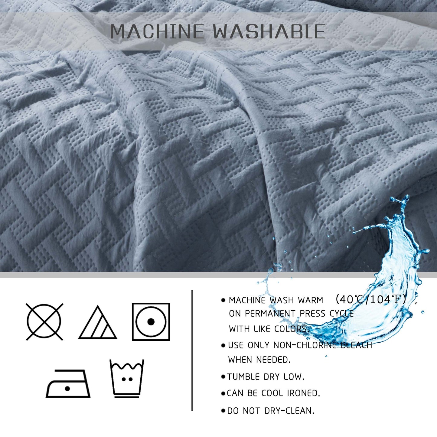 Kasentex Ultra Soft 2-Tone Reversible Quilt Bedding Set, Green or Pink or Blue, Room Decor, Graduation Gifts