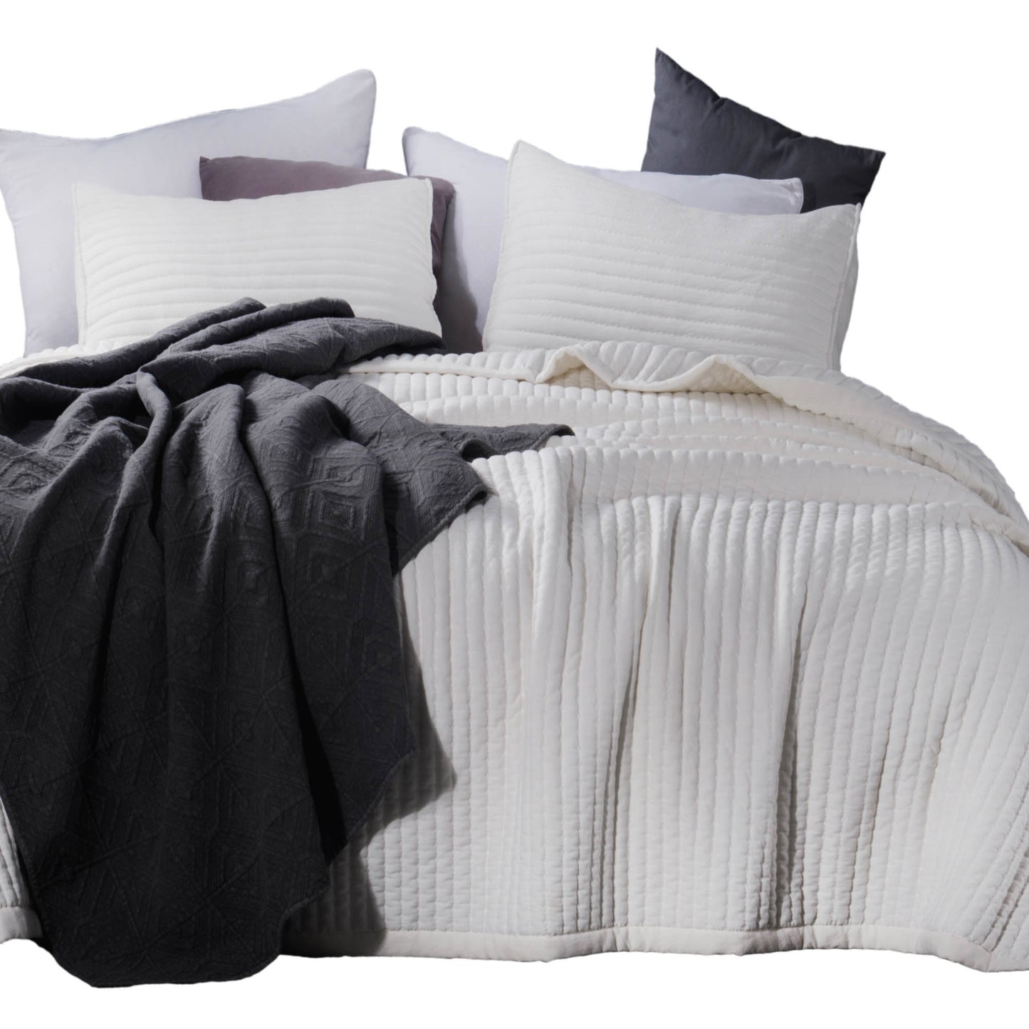 Kasentex Ultra Soft All Season Rustic Nostalgic Design Coverlet Set