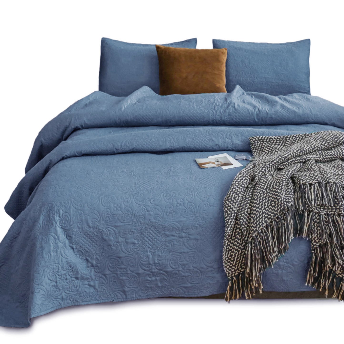Kasentex Ultra Soft Floral Coverlet Quilt Bedding Set