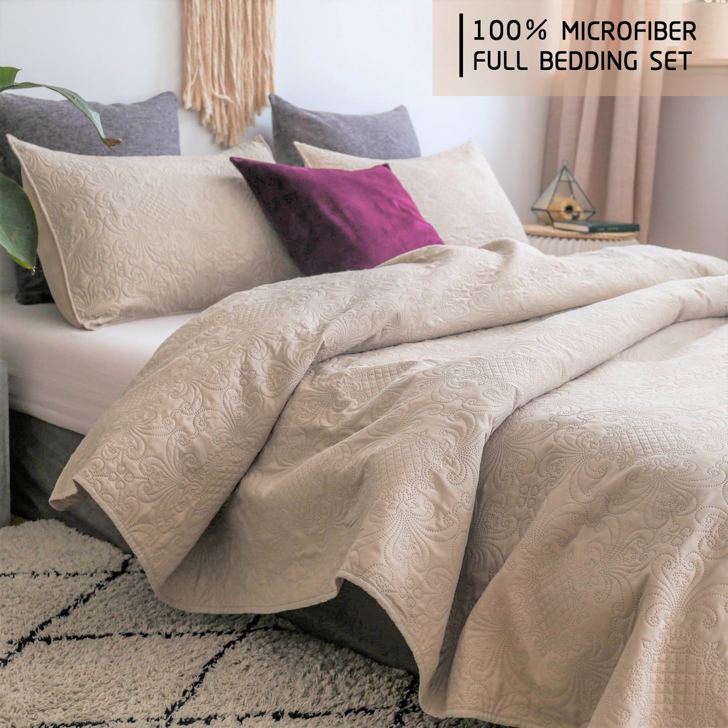 Kasentex Ultra Soft Floral Coverlet Quilt Bedding Set