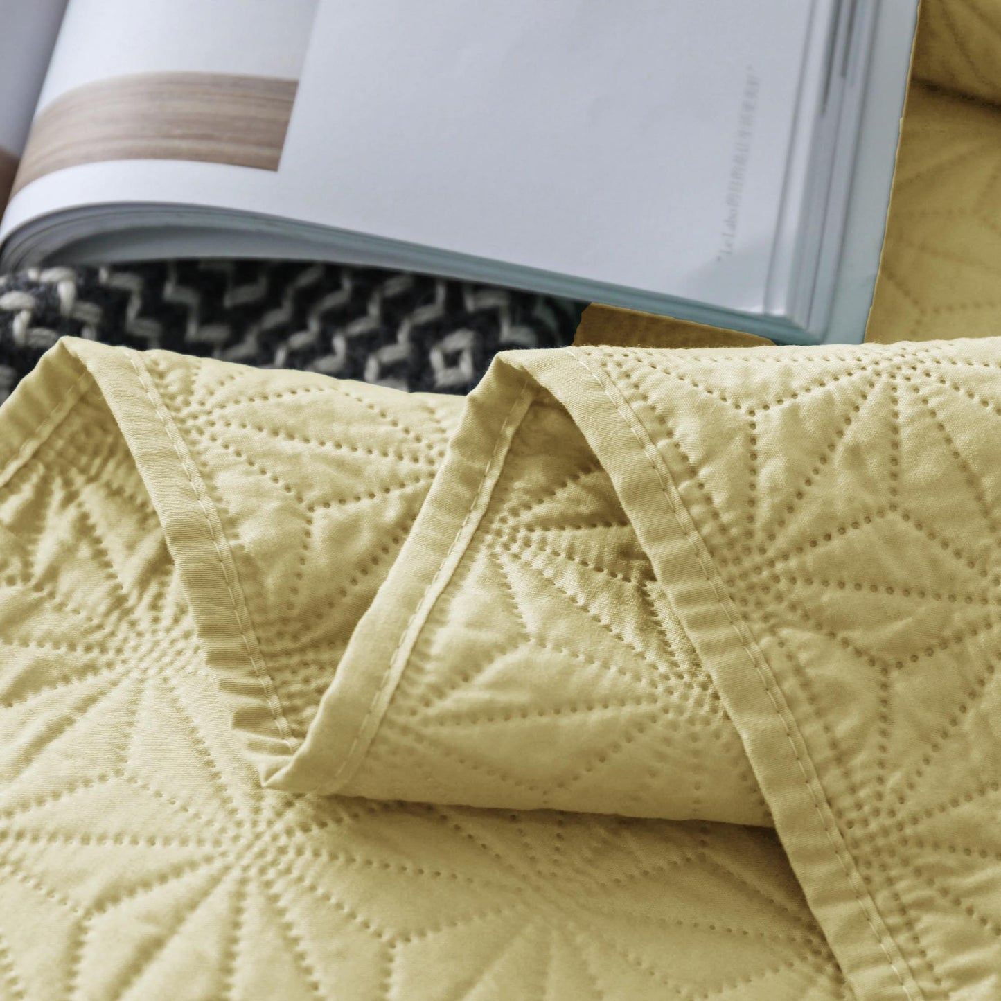Kasentex Ultra Soft Star Contemporary Design Bedding Coverlet Set, Room Decor, Graduation Gifts