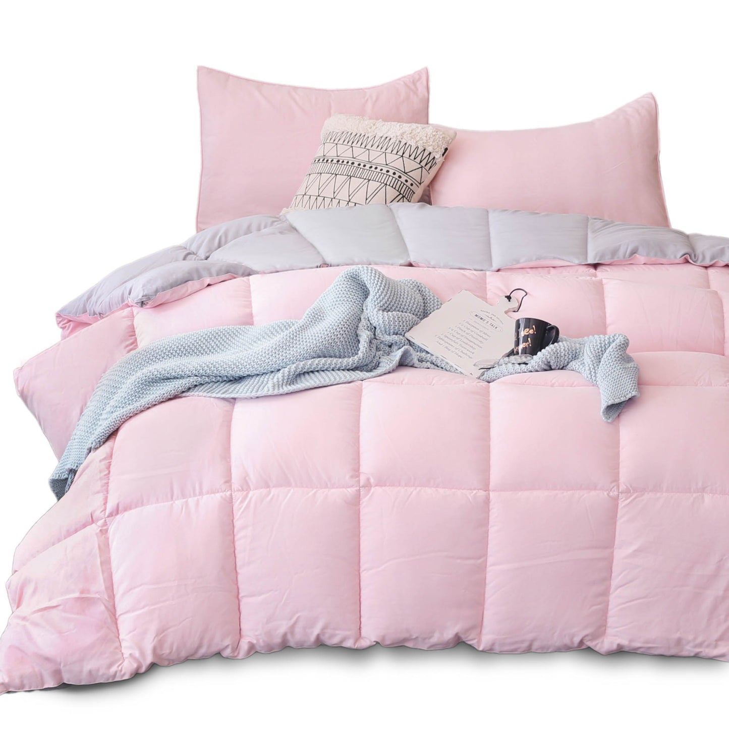 Kasentex Cozy 2-Tone Reversible Ultra Soft Heavy Comforter Set, Twin, Queen, King, Room Decor, Graduation Gifts, Mom Gift