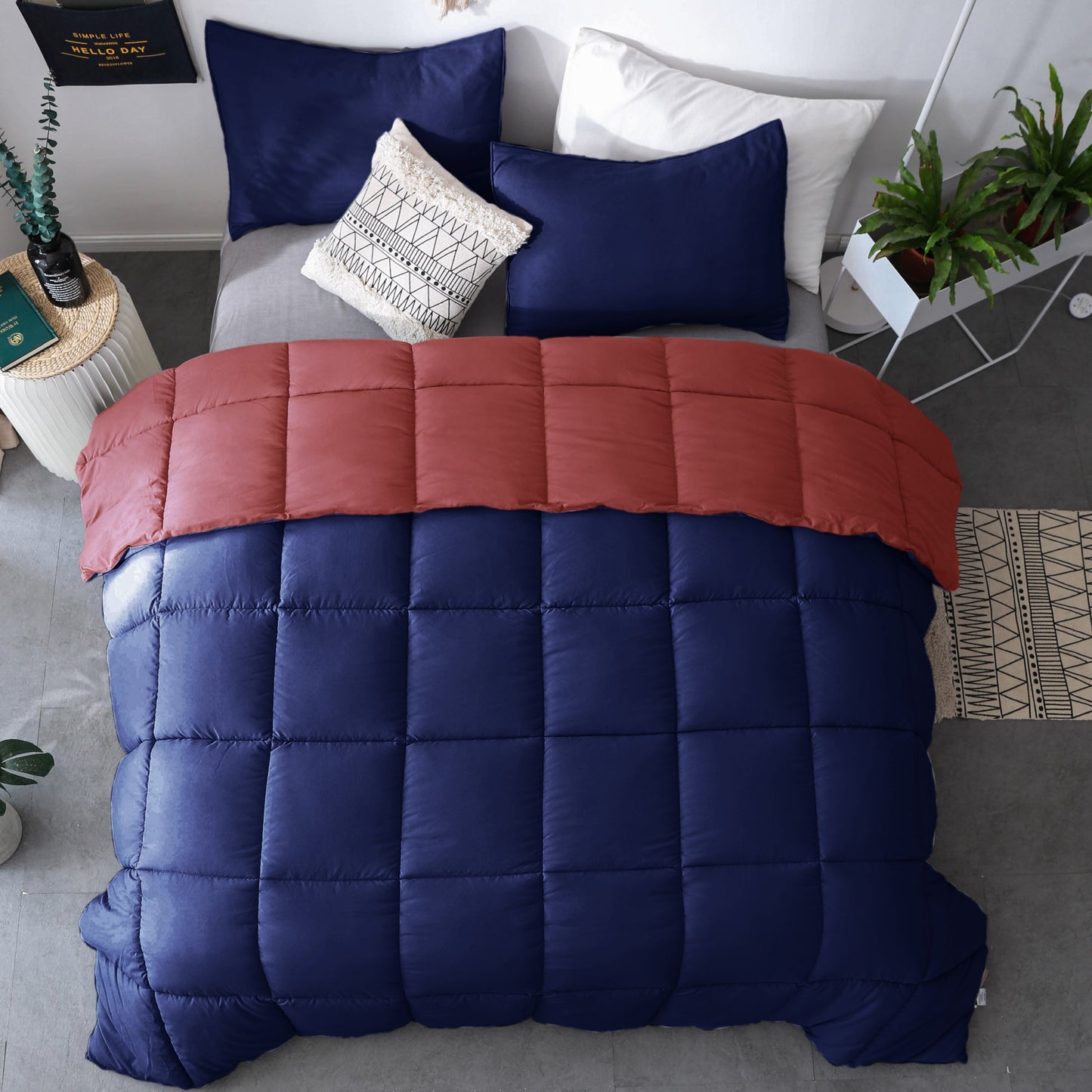 Kasentex Cozy Soft Luxury Down Alternative Comforter Set - Reversible & Machine Washable - Kasentex