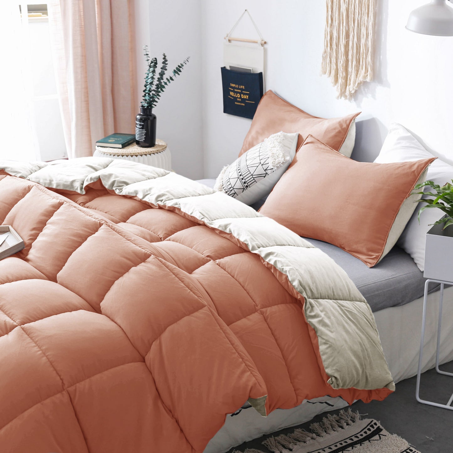 Kasentex Cozy Soft Luxury Down Alternative Comforter Set - Reversible & Machine Washable - Kasentex