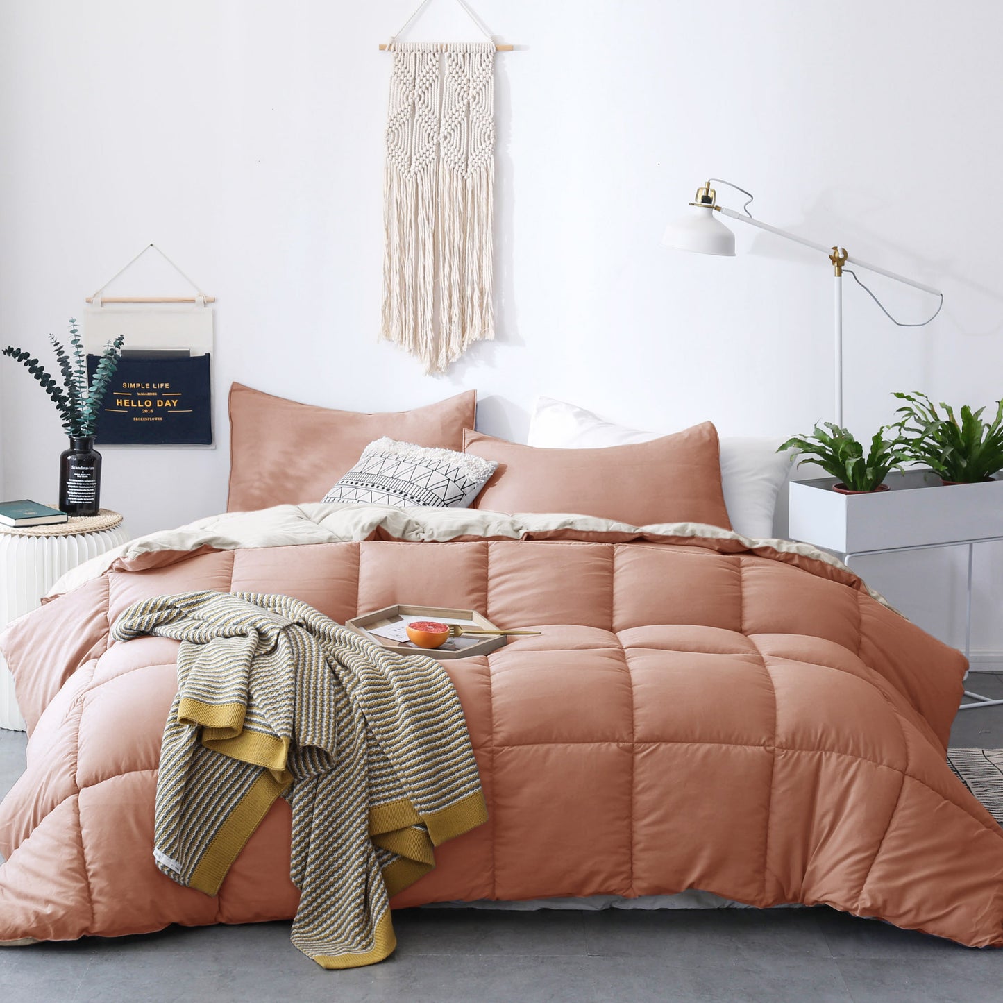 Kasentex Cozy Soft Luxury Down Alternative Comforter Set - Reversible & Machine Washable - Kasentex