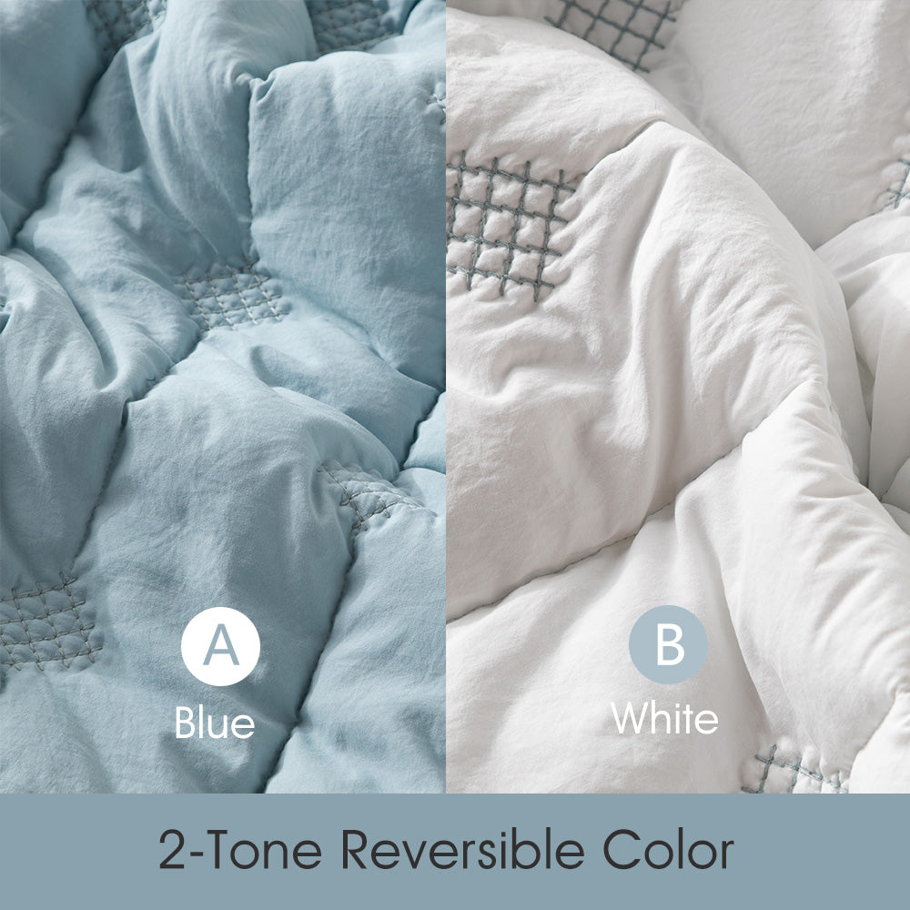 Kasentex Ultra Soft Lightweight All Season Quilt Bedspread Set, Room Decor, Graduation Gifts