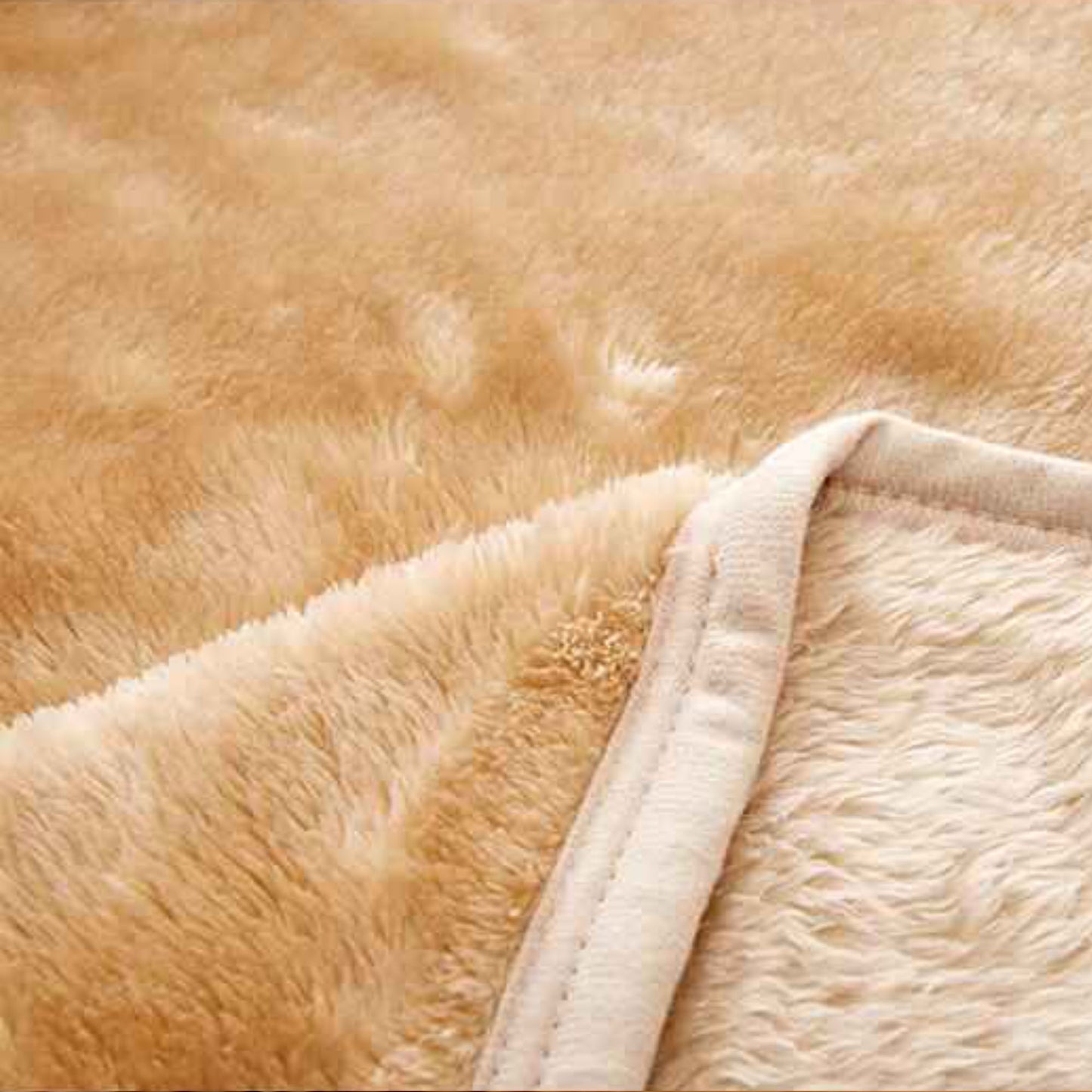 Kasentex Ultra Soft All Season Warm Fleece Throw Blanket, Beige or Brown