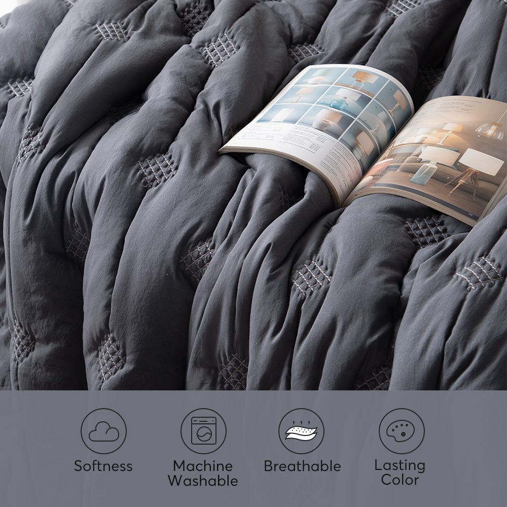 Kasentex Ultra Soft Lightweight All Season Quilt Bedspread Set, Room Decor, Graduation Gifts