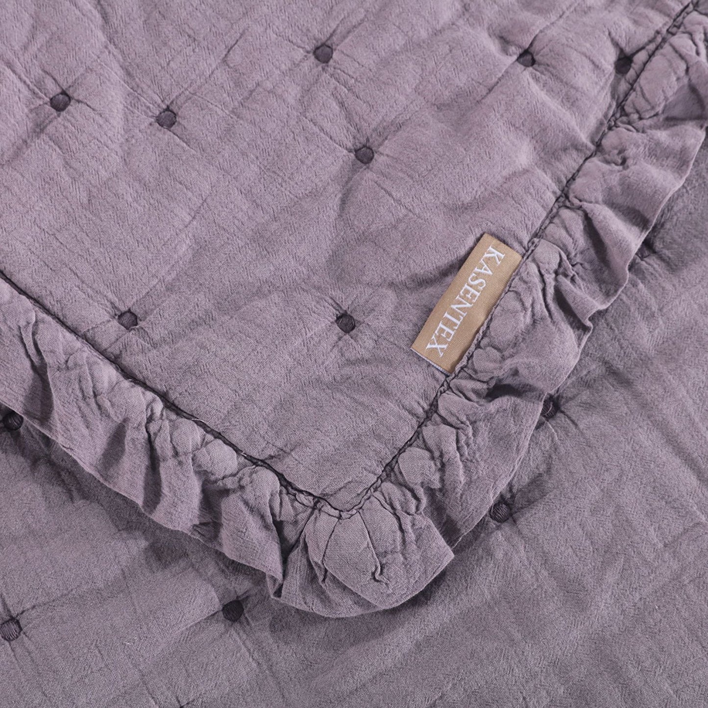 Kasentex Cotton Ultra Soft Dot Stitched Quilt Set