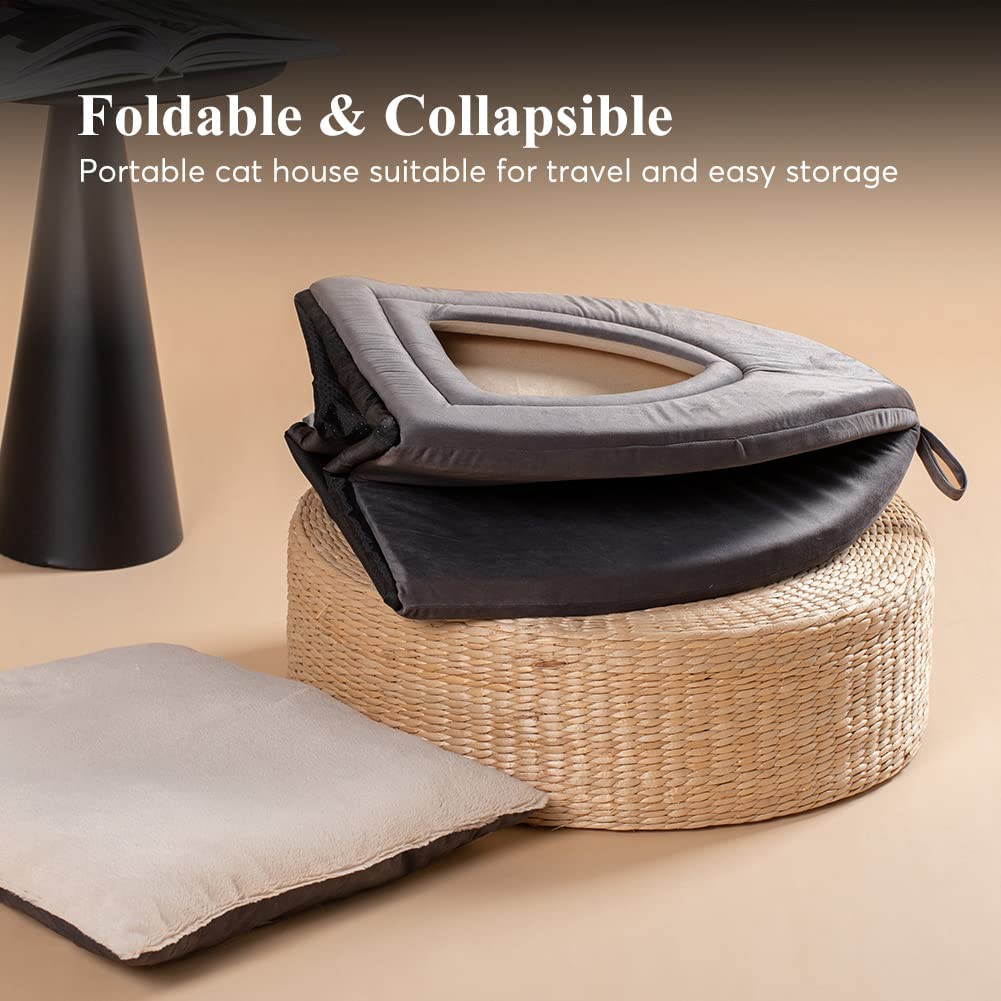 Kasentex Cat Bed, Lovely Tent with Removable Washable Pillow Cushion