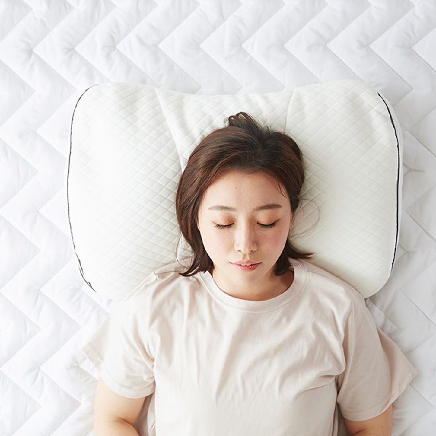Kasentex Waterproof Foam Pillow, Medium Support Low Loft Slim Contour, White