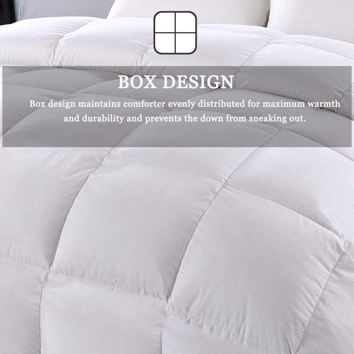 Kasentex Ultra Soft All Season Warm Winter Heavy Weights Down Comforter Duvet Insert, White