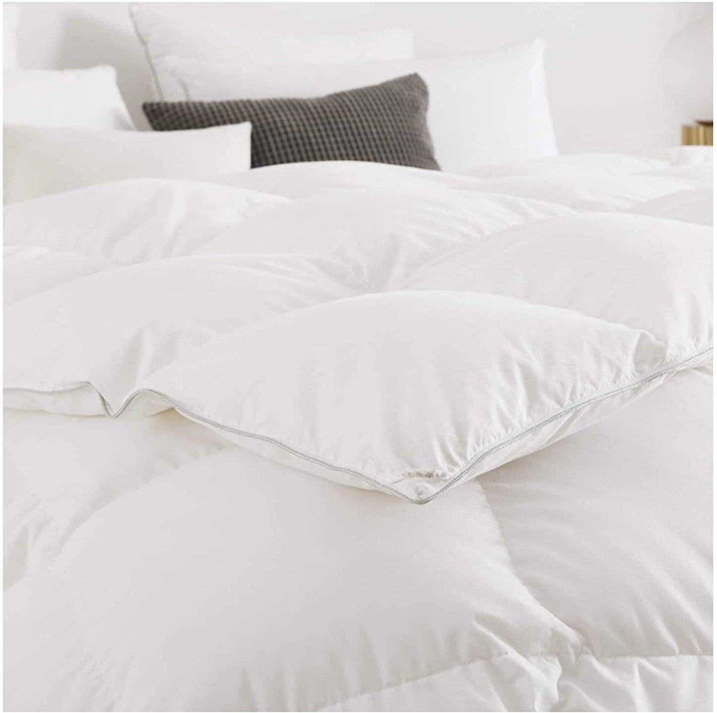 Kasentex All Season Ultra Soft Warm Winter Heavy Weights Down Comforter with Tabs, White, Twin, Queen, King