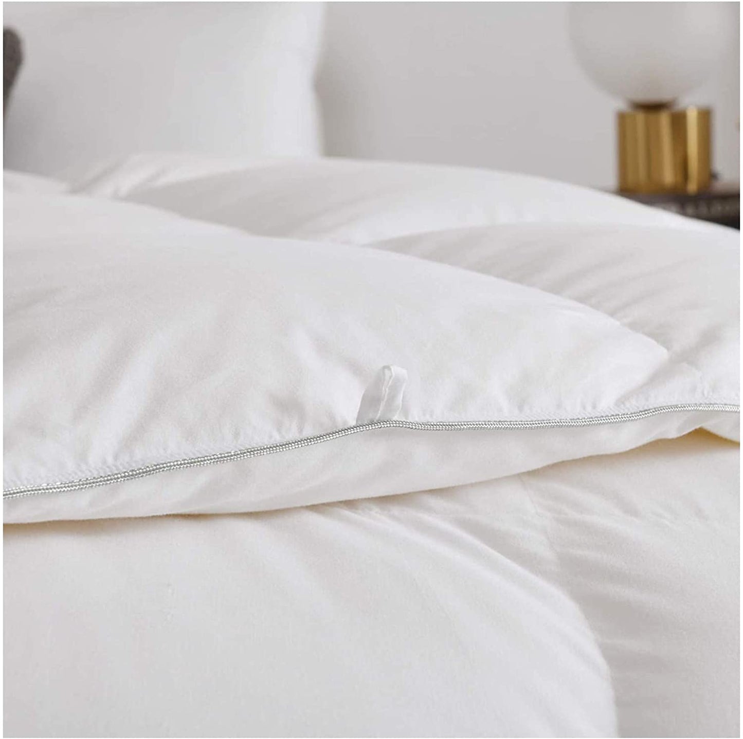 Kasentex All Season Ultra Soft Warm Winter Heavy Weights Down Comforter with Tabs, White, Twin, Queen, King