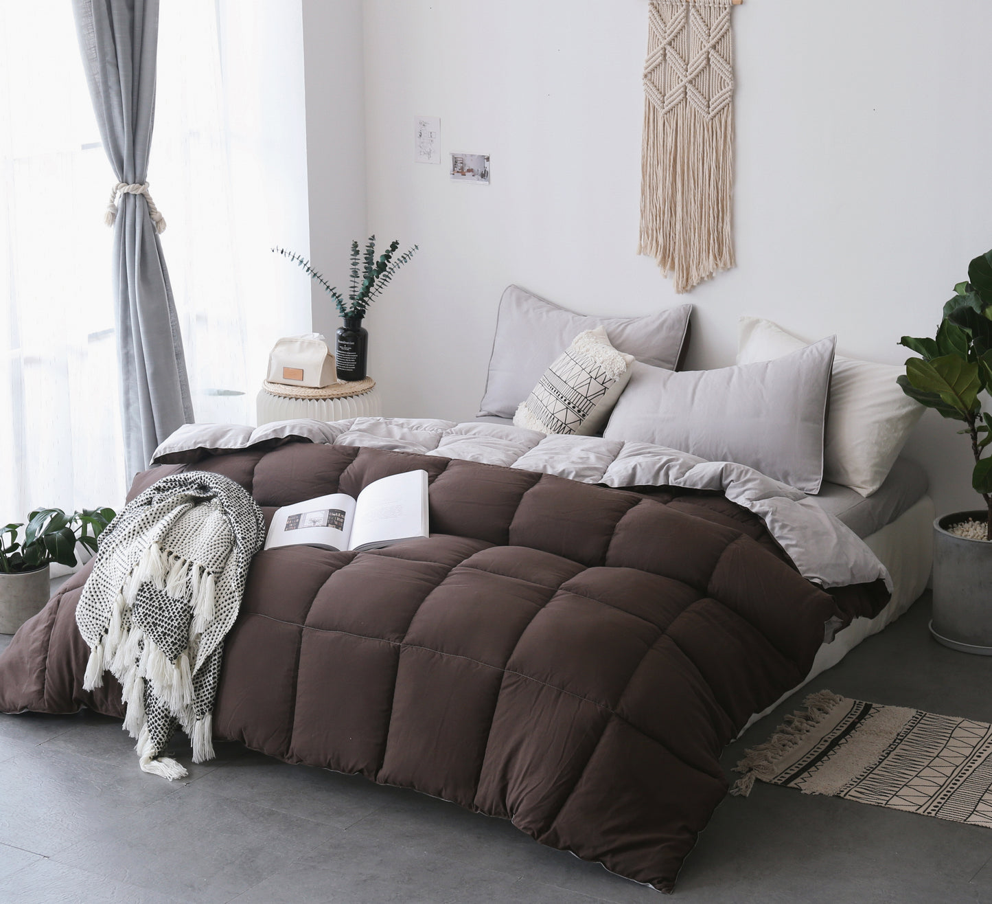 Kasentex Cozy Soft Luxury Down Alternative Comforter Set - Reversible & Machine Washable - Kasentex