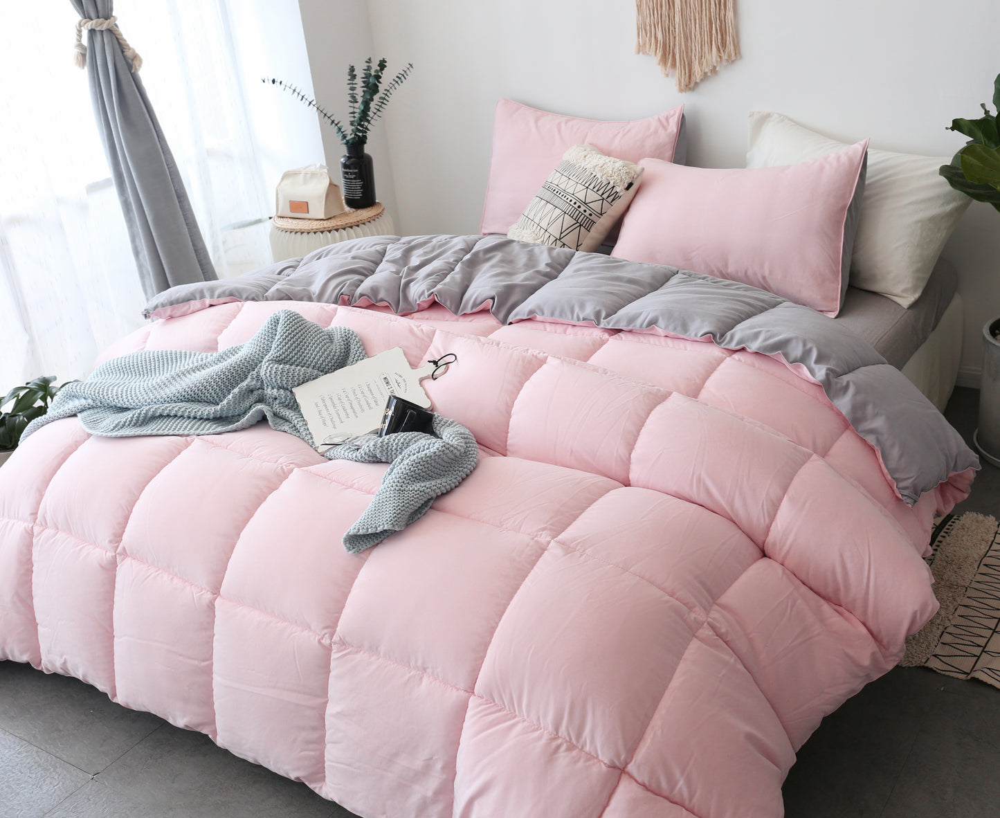 Kasentex Cozy Soft Luxury Down Alternative Comforter Set - Reversible & Machine Washable - Kasentex
