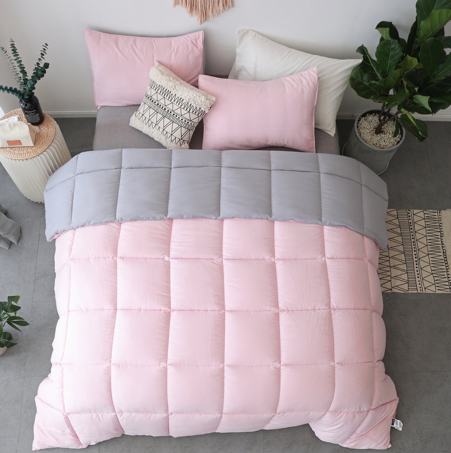 Kasentex Cozy Soft Luxury Down Alternative Comforter Set - Reversible & Machine Washable - Kasentex
