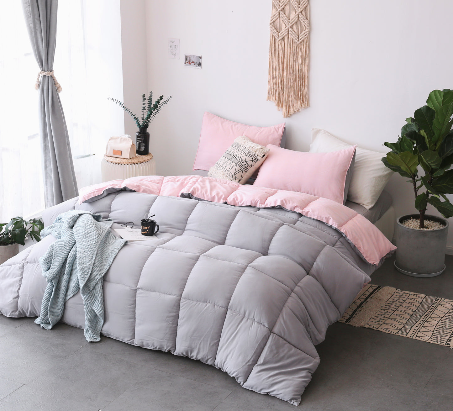 Kasentex Cozy Soft Luxury Down Alternative Comforter Set - Reversible & Machine Washable - Kasentex