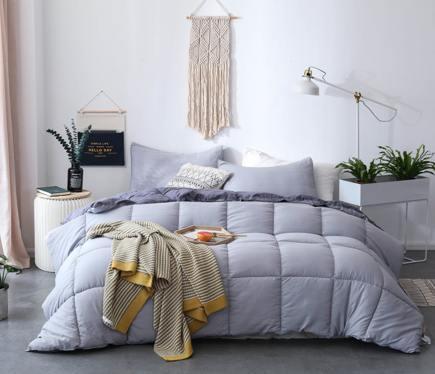 Kasentex Cozy Soft Luxury Down Alternative Comforter Set - Reversible & Machine Washable - Kasentex