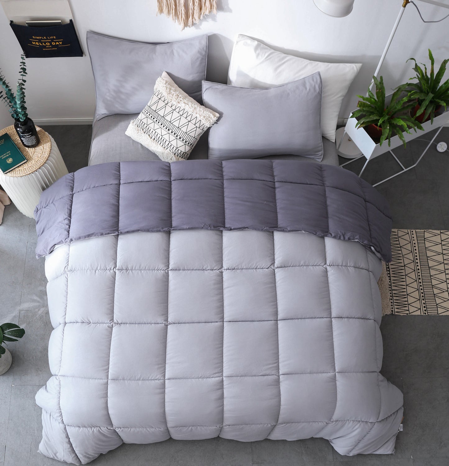 Kasentex Cozy Soft Luxury Down Alternative Comforter Set - Reversible & Machine Washable - Kasentex