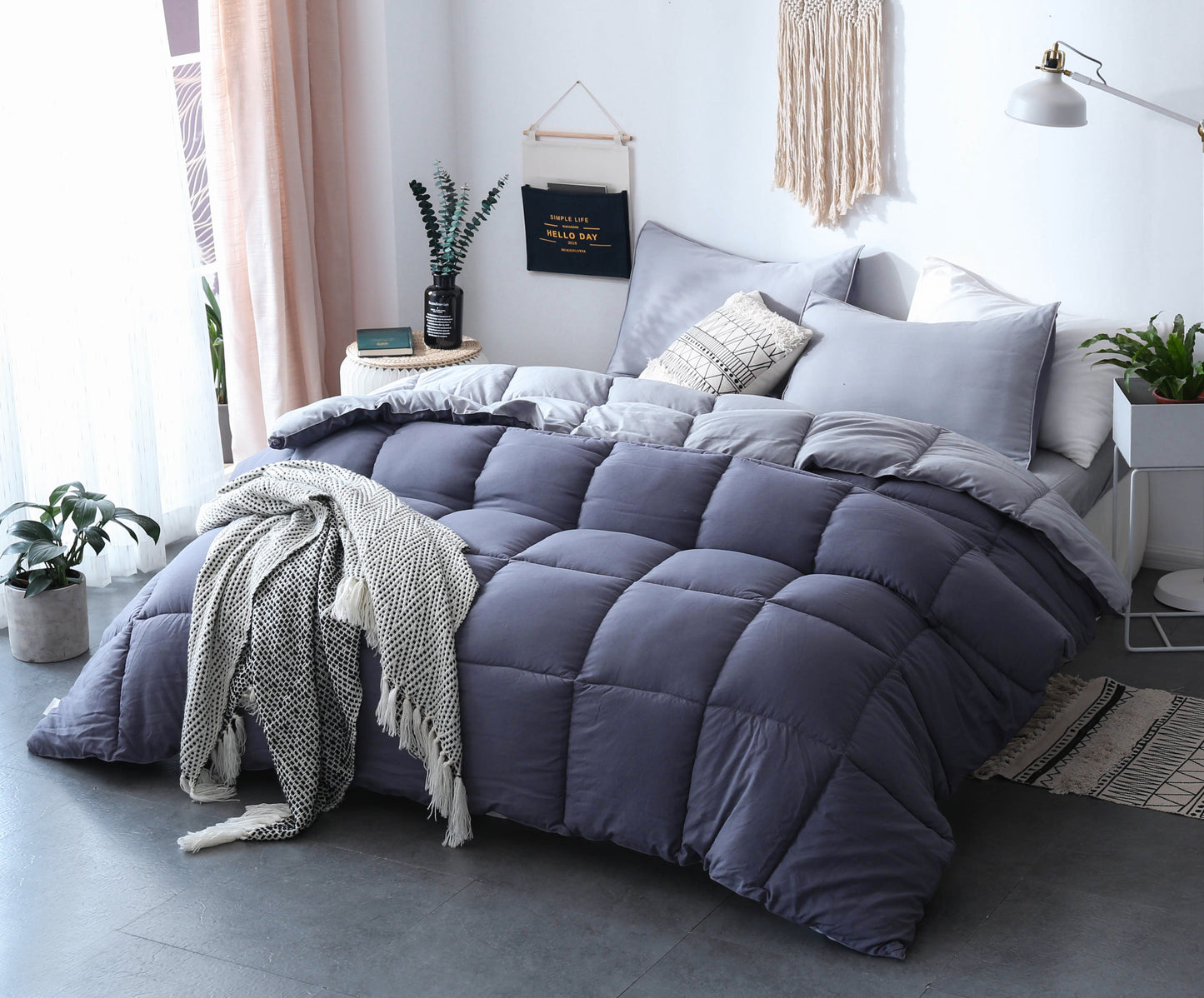 Kasentex Cozy Soft Luxury Down Alternative Comforter Set - Reversible & Machine Washable - Kasentex