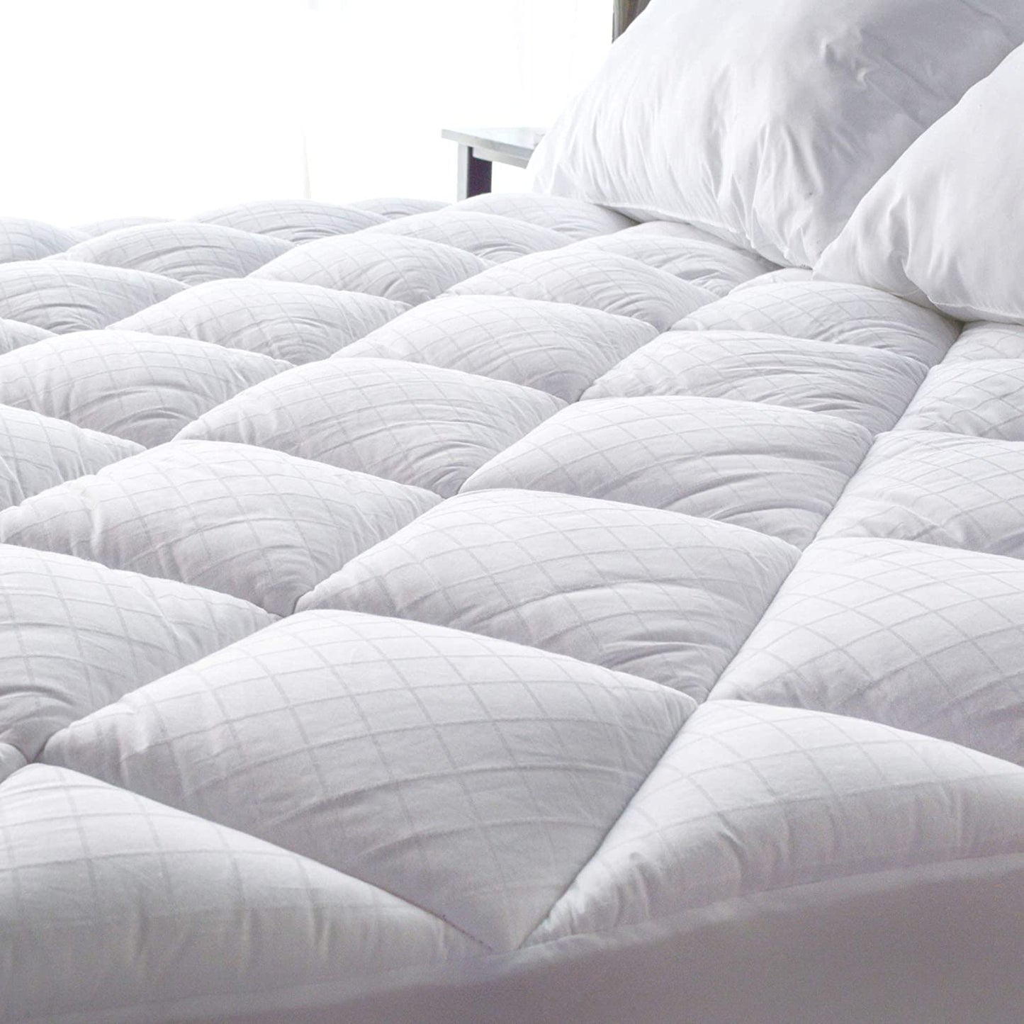 Kasentex Ultra Soft Quilted Fitted Mattress Pad and Protector, White