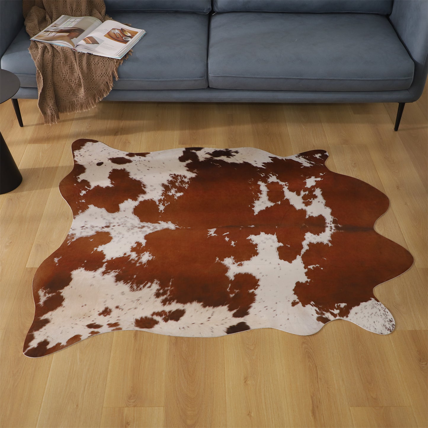 KASENTEX Animal Print Area Rug, Country Western Rugs, Cute Animal Printed Carpet Floor Mat for Bedroom Living Room Home Decor