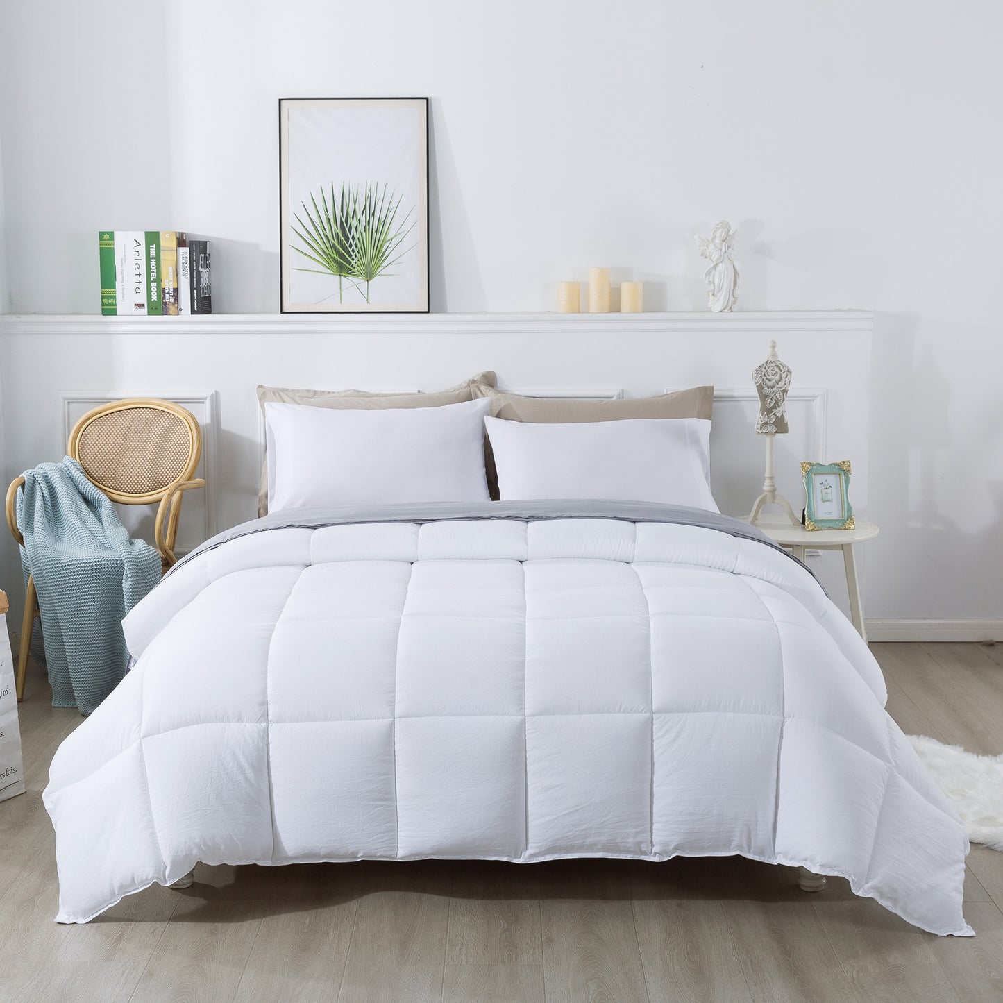 Kasentex Cozy 2-Tone Reversible Ultra Soft Heavy Comforter Set, Twin, Queen, King, Room Decor, Graduation Gifts, Mom Gift