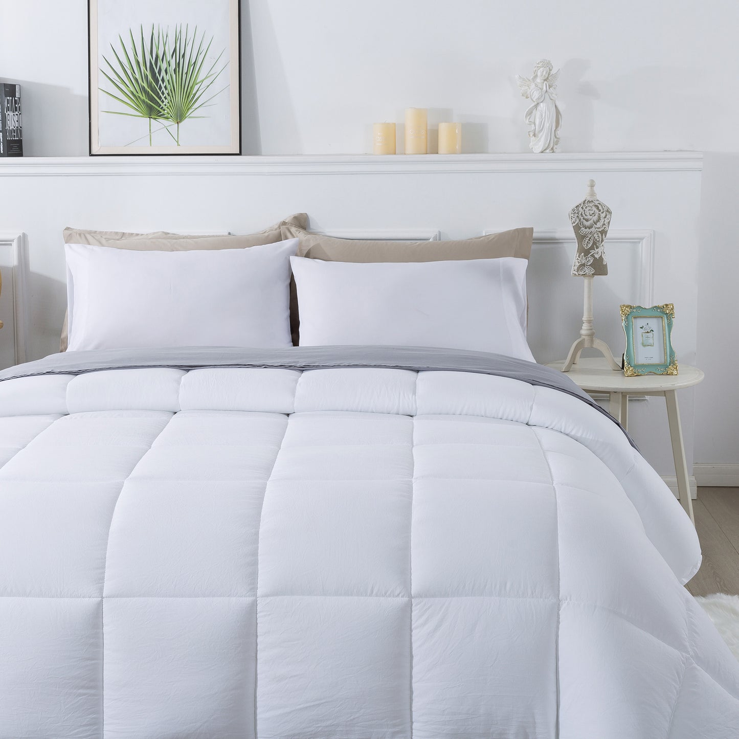 Kasentex Cozy 2-Tone Reversible Ultra Soft Heavy Comforter Set, Twin, Queen, King, Room Decor, Graduation Gifts, Mom Gift