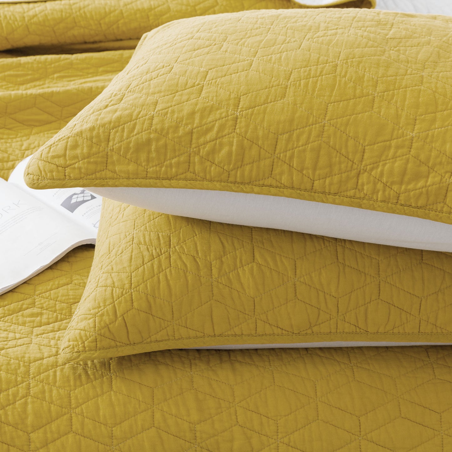 Kasentex Ultra Soft Coastal Design Bedspread Set, Green or Yellow
