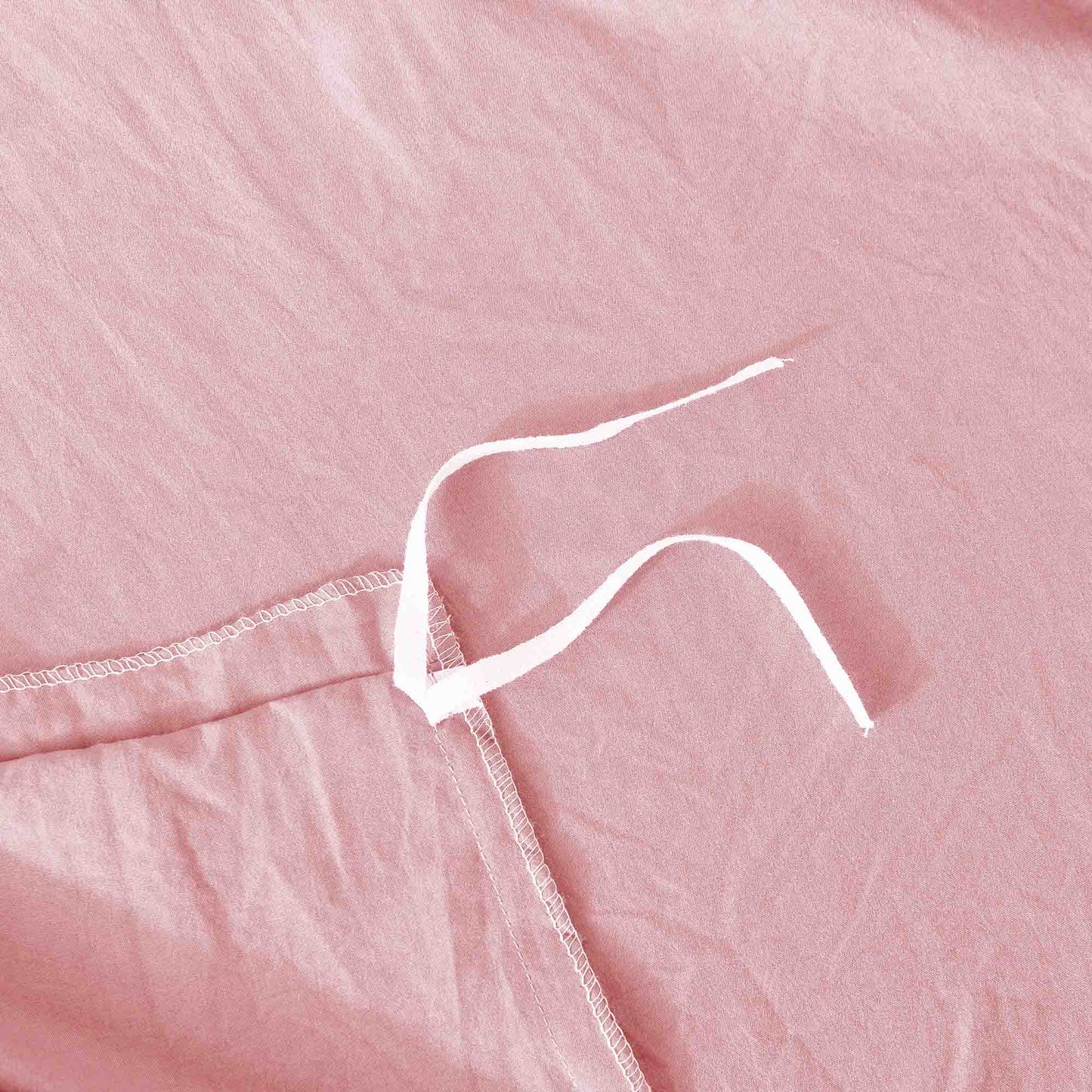 Kasentex Ultra Soft Corner Ties Duvet Cover Set with Shams, Baby Pink, Twin, Queen, King, Room Decor, Graduation Gifts