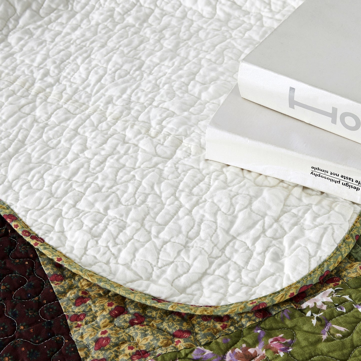 Kasentex Ultra Soft Floral Cotton Quilt with Decorative Patchwork, Boho Multicolor, Twin, Queen, King, Room Decor, Graduation Gifts