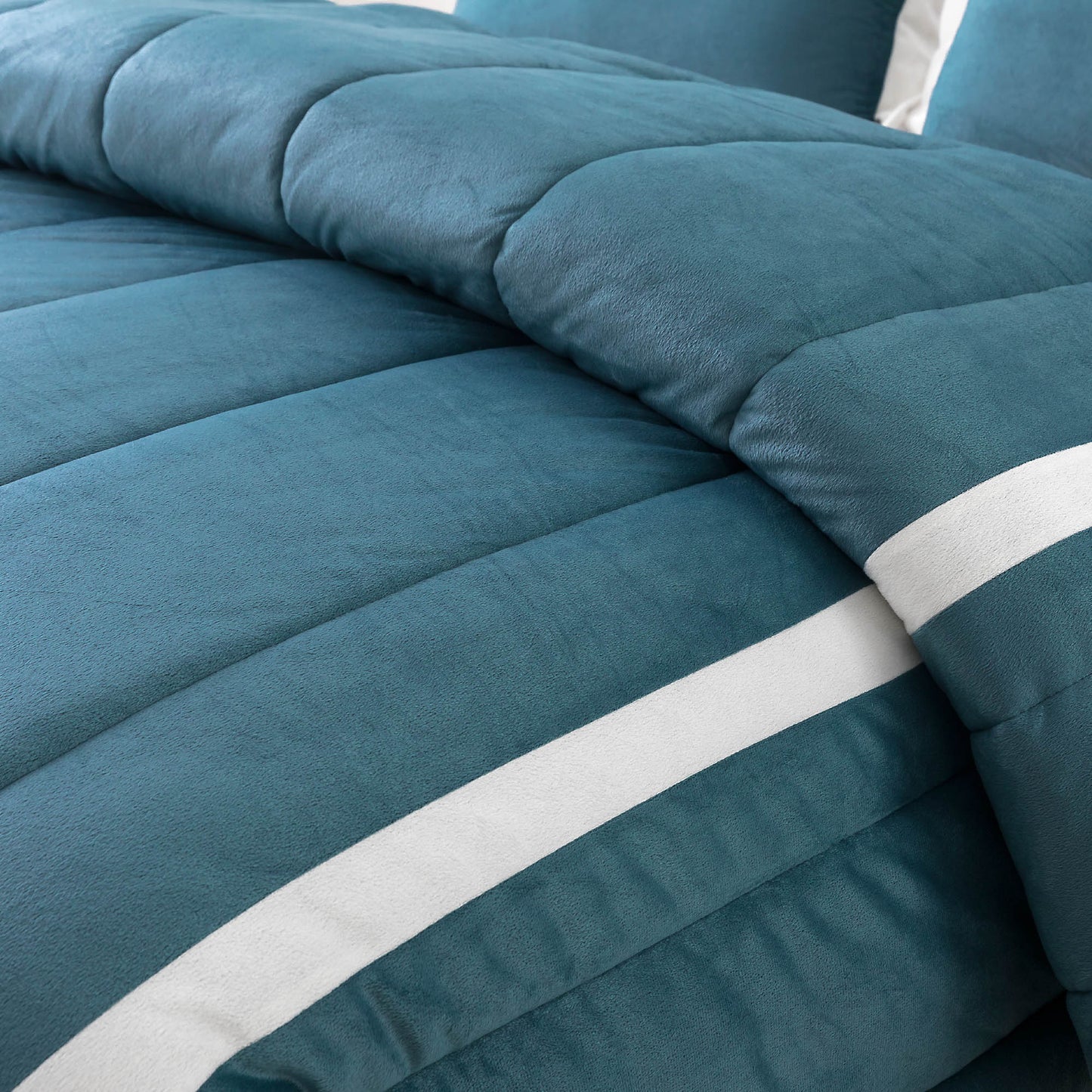 Kasentex Ultra Soft Cozy Stripe Design Down Alternative Comforter Set, Room Decor, Graduation Gifts