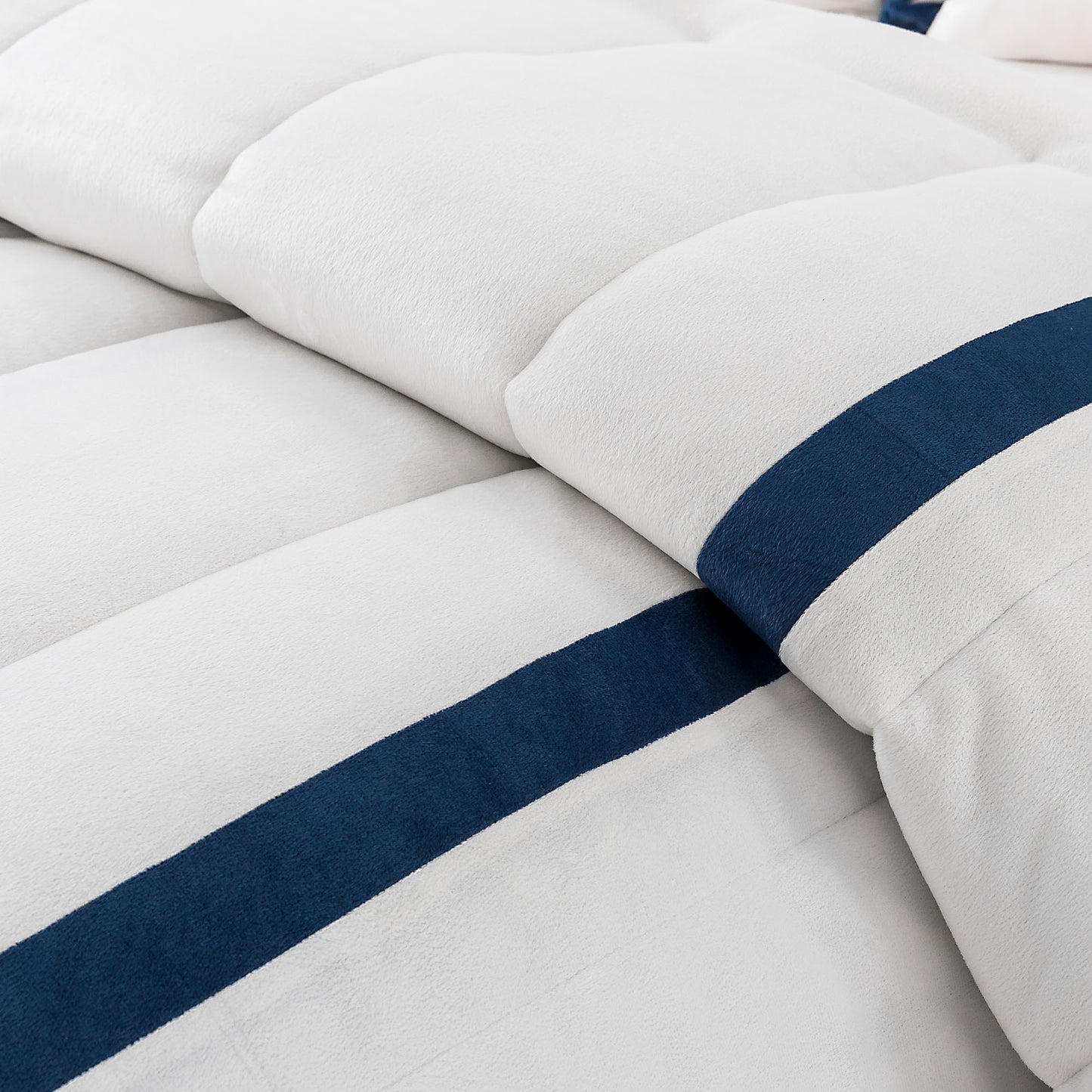 Kasentex Ultra Soft Cozy Stripe Design Down Alternative Comforter Set, Room Decor, Graduation Gifts