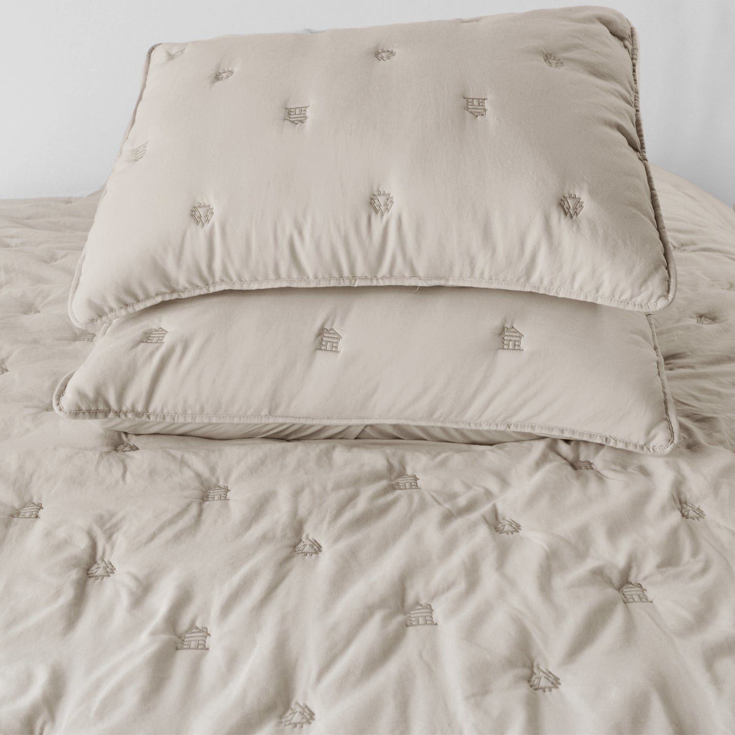 Kasentex All Season Ultra Soft Stitched Quilt Set, Blue or Camel or Grey, Room Decor, Graduation Gifts