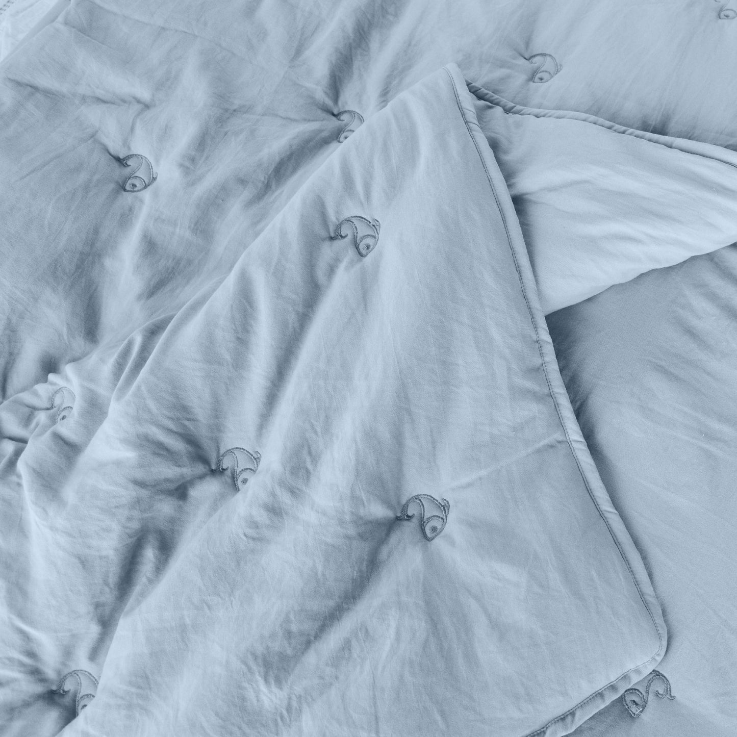 Kasentex All Season Ultra Soft Stitched Quilt Set, Blue or Camel or Grey, Room Decor, Graduation Gifts