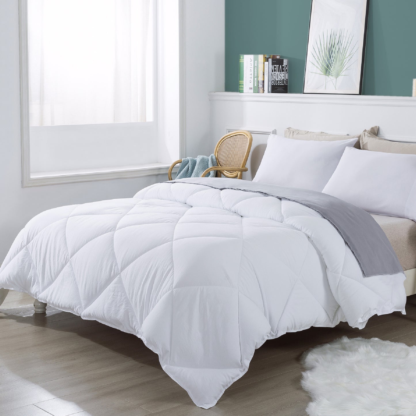 Kasentex Ultra Soft 2-Tone Reversible Comforter Set, Multi Colors, Room Decor, Graduation Gifts, Mom Gift