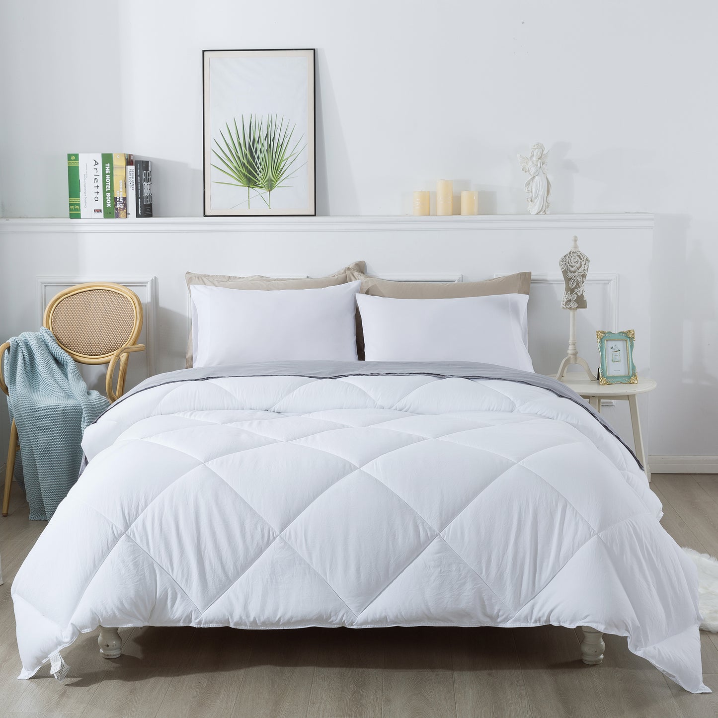 Kasentex Ultra Soft 2-Tone Reversible Comforter Set, Multi Colors, Room Decor, Graduation Gifts, Mom Gift